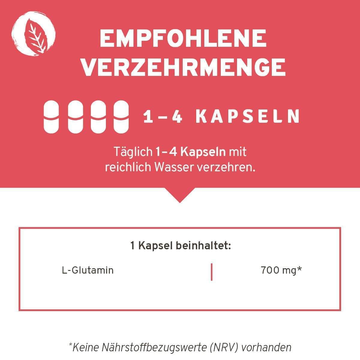 InnoNature Kapseln L-Glutamin: Aminosäure aus fermentiertem Mais
