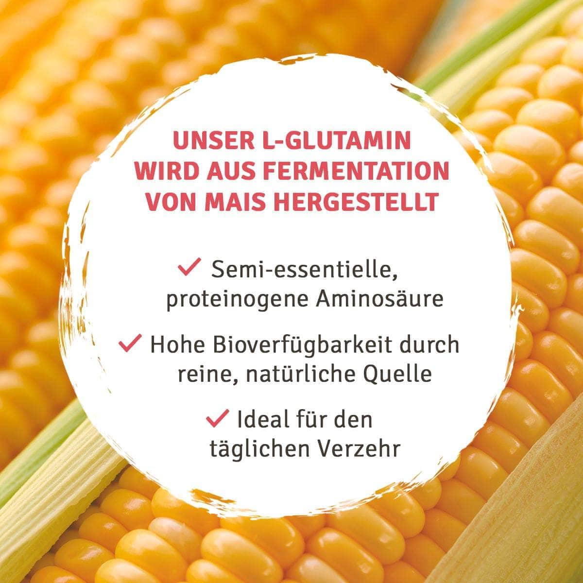 InnoNature Kapseln L-Glutamin: Aminosäure aus fermentiertem Mais