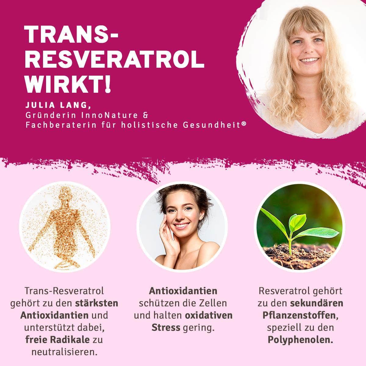 InnoNature Kapseln Trans-Resveratrol aus japanischem Staudenknöterich