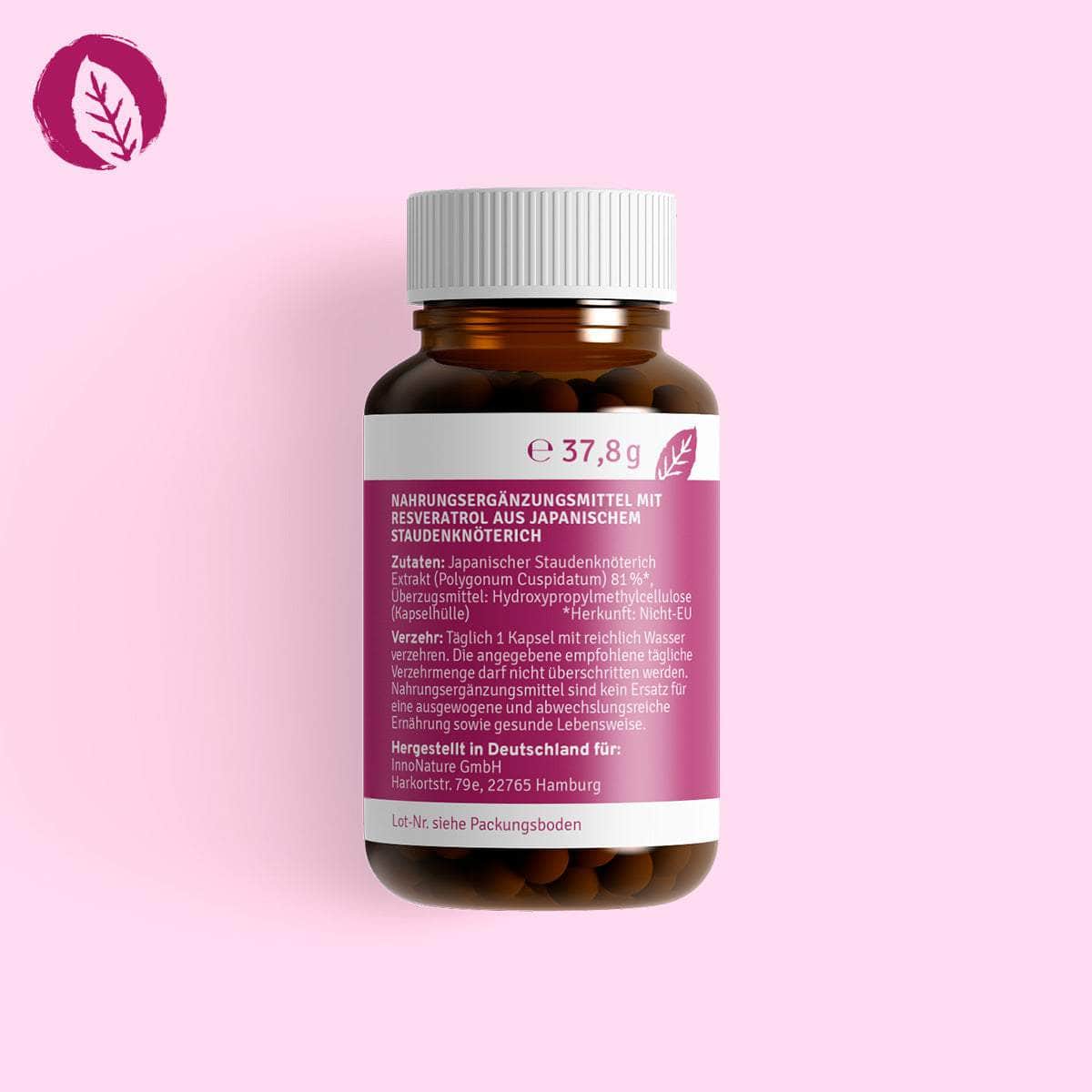 InnoNature Kapseln Trans-Resveratrol aus japanischem Staudenknöterich