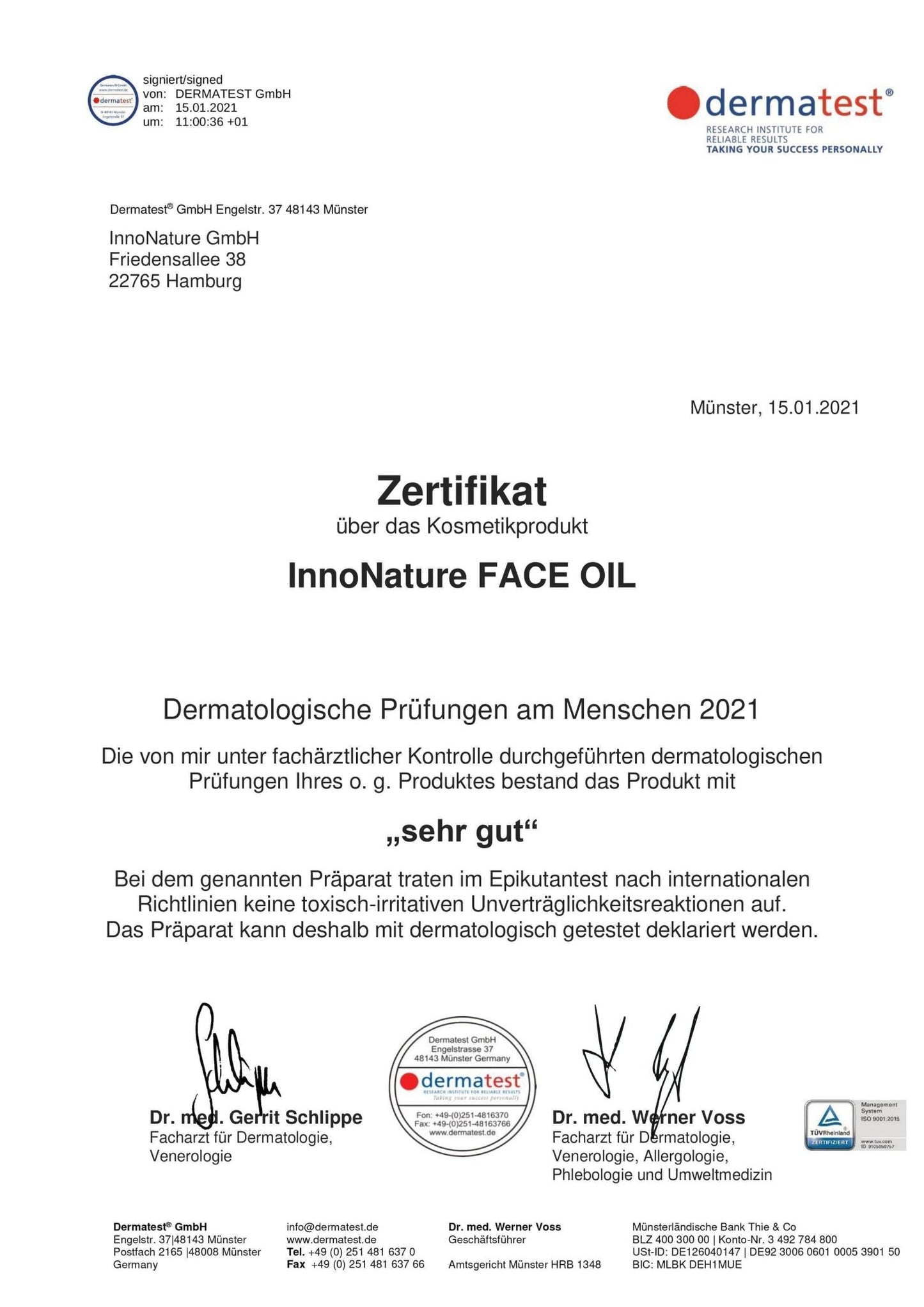 InnoNature Öl Bio Intensiv Face Oil