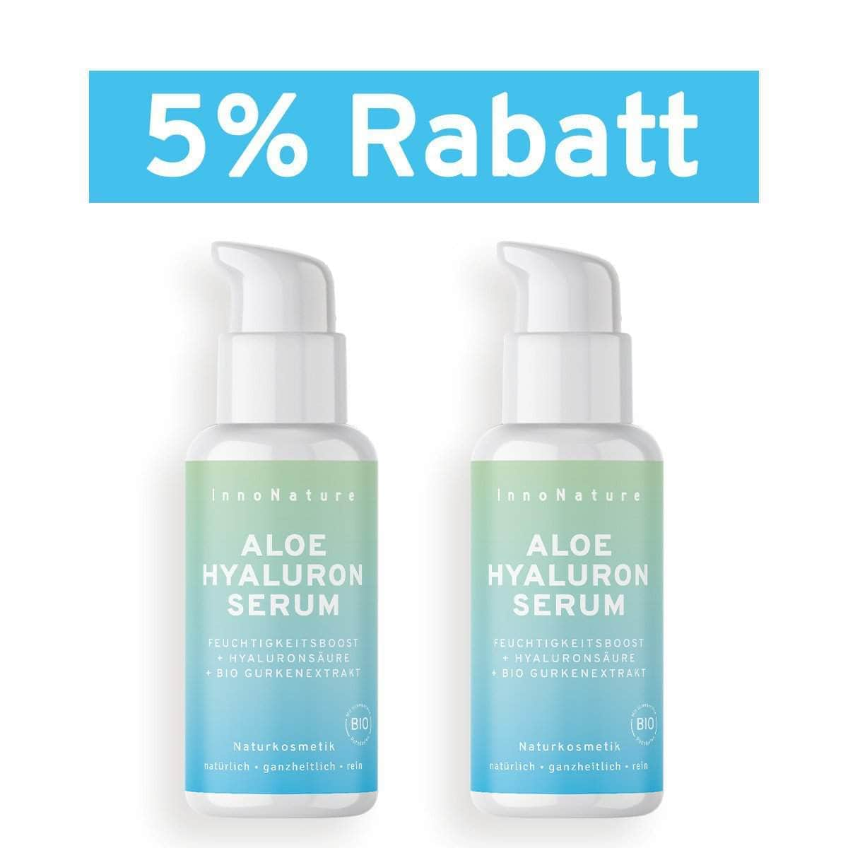 InnoNature Serum 2x50ml Aloe Hyaluron Serum: Feuchtigkeitsboost