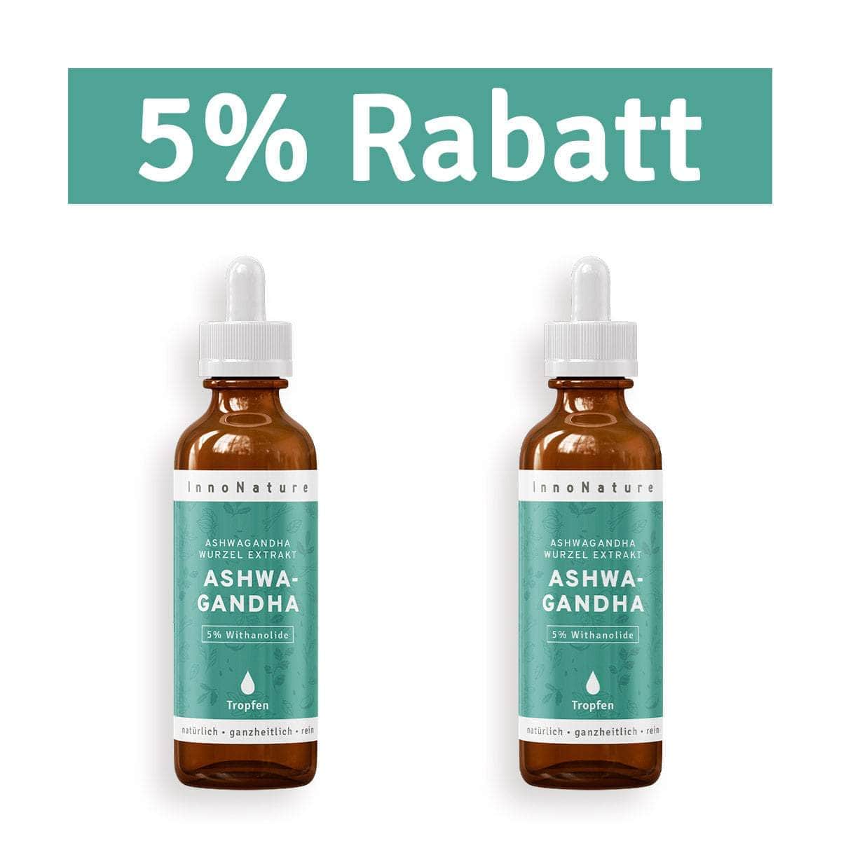 InnoNature Tropfen 2x75ml Ashwagandha Wurzel Extrakt Tropfen