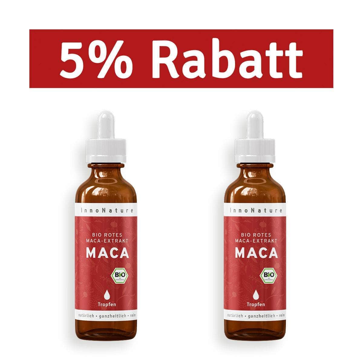 InnoNature Tropfen 2x75ml Bio rotes Maca-Extrakt Tropfen