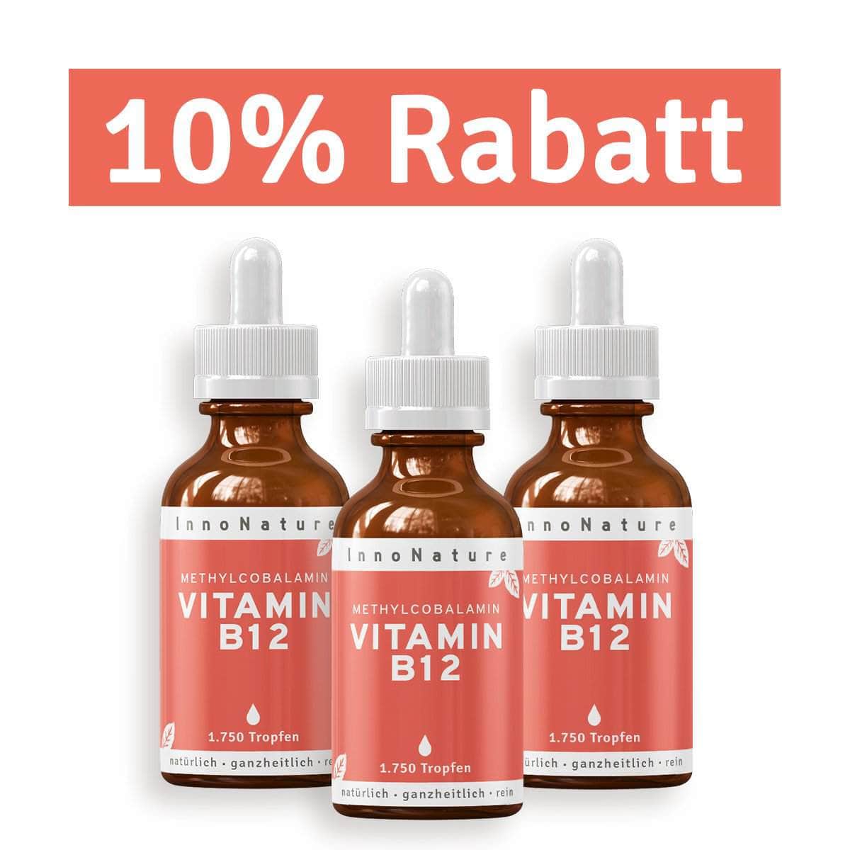 InnoNature Tropfen 3x50ml Methylcobalamin: Vitamin B12 Tropfen
