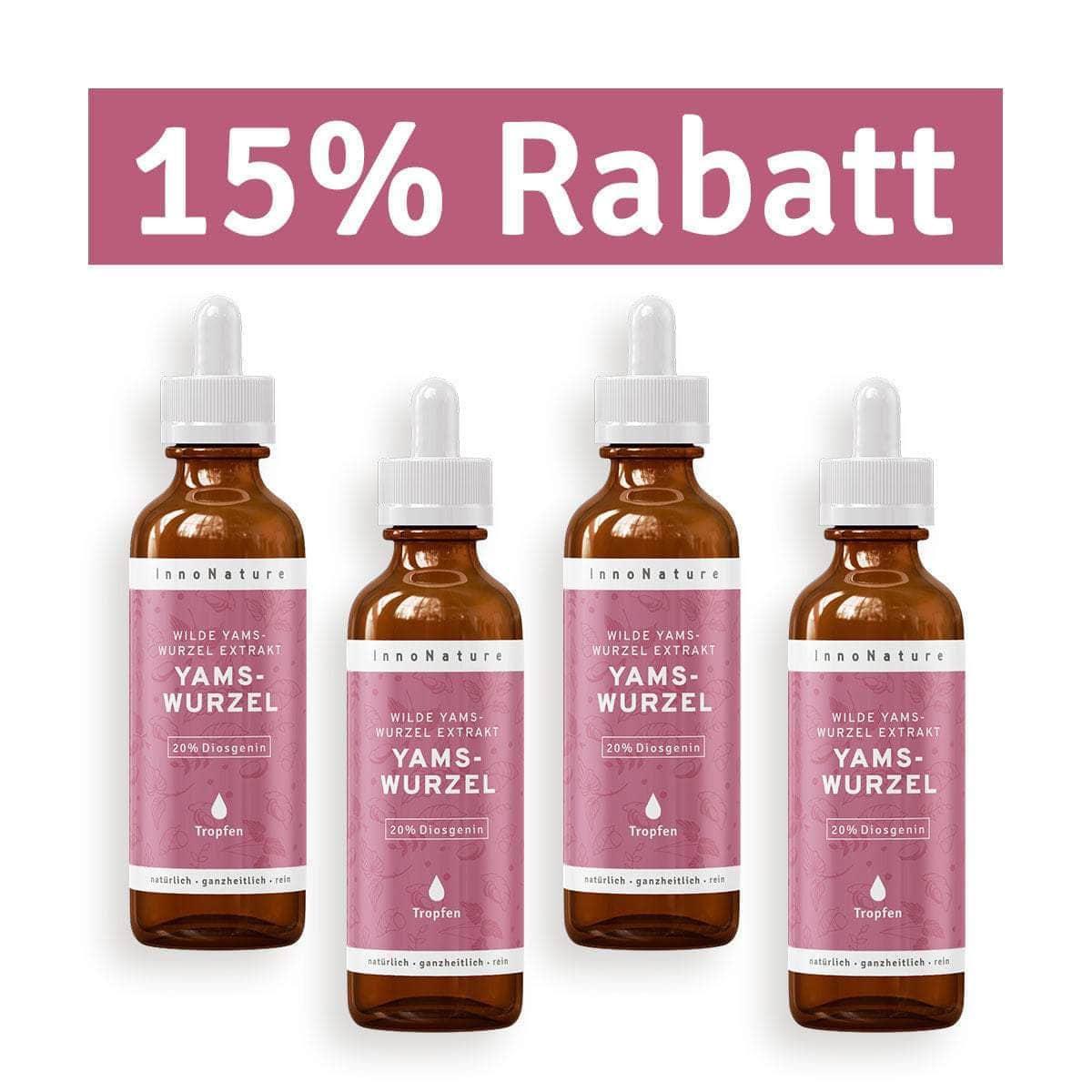 InnoNature Tropfen 4x75ml Wilde Yamswurzel Extrakt Tropfen