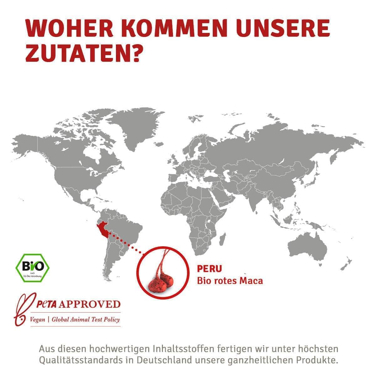 InnoNature Tropfen Bio rotes Maca-Extrakt Tropfen