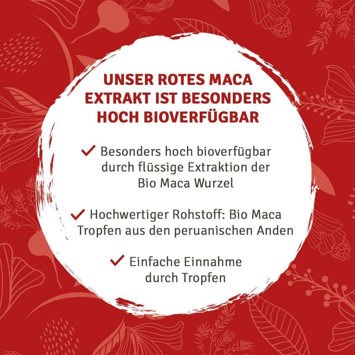 InnoNature Tropfen Bio rotes Maca-Extrakt Tropfen