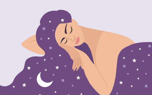 Illustration einer schlafenden Frau.