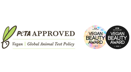PETA Logo und Vegan Beauty Awards 2021 und 2022
