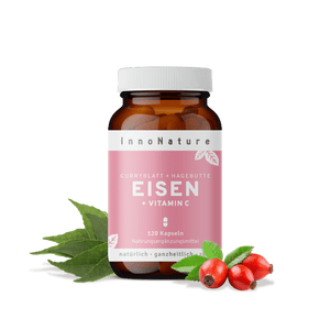 Eisen + Vitamin C Kapseln aus Curryblättern + Hagebutte