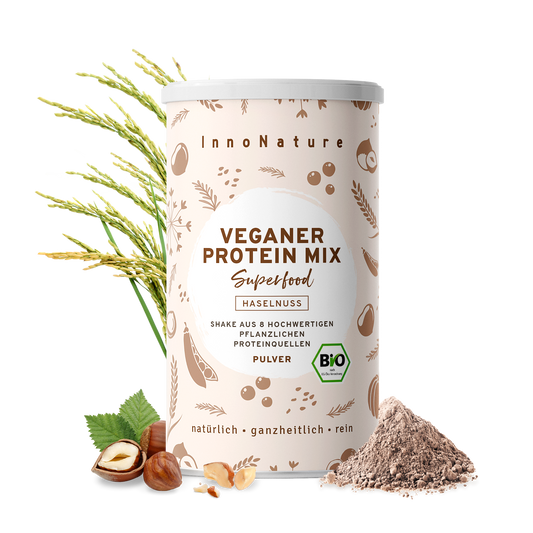  Bio Veganer Protein Mix Superfood Shake: Haselnuss 