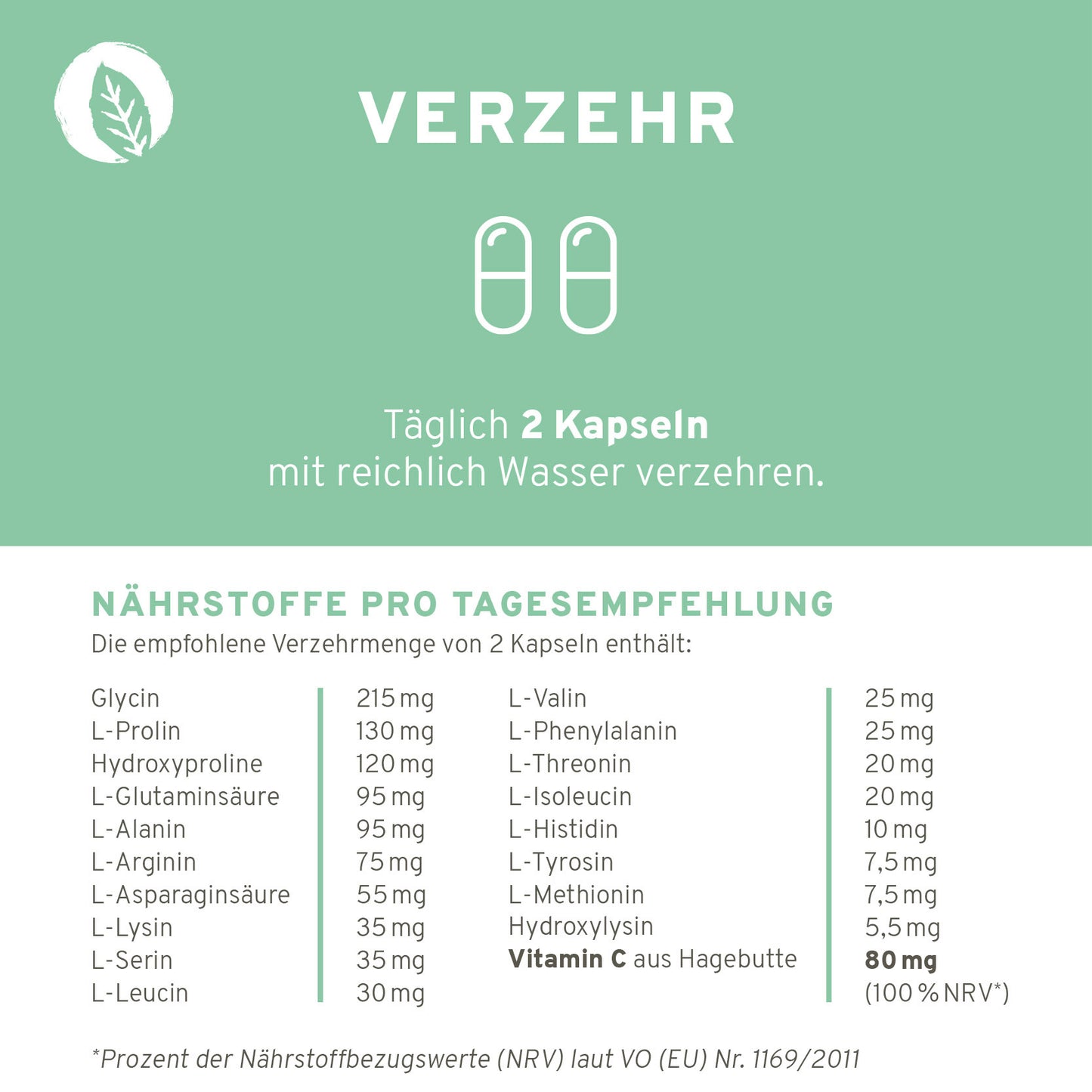 Vegan Kollagen Support Kapseln