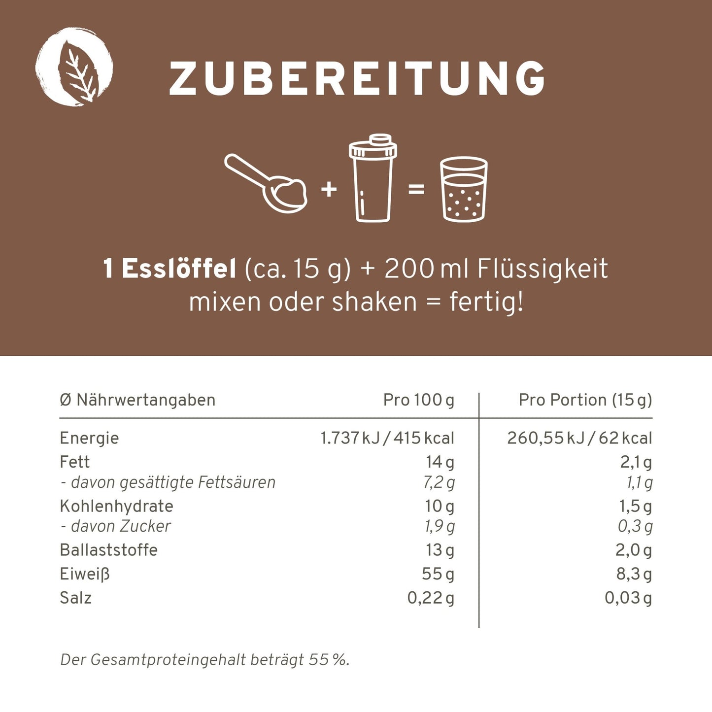 Bio Veganer Protein Mix Schoko