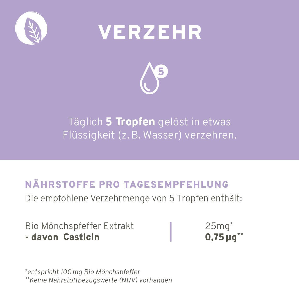 Bio Mönchspfeffer Tropfen