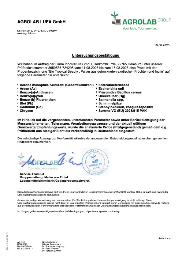 Bio Tropical Beauty Superfood Pulver: Antioxidantienshake aus exotischen Früchten