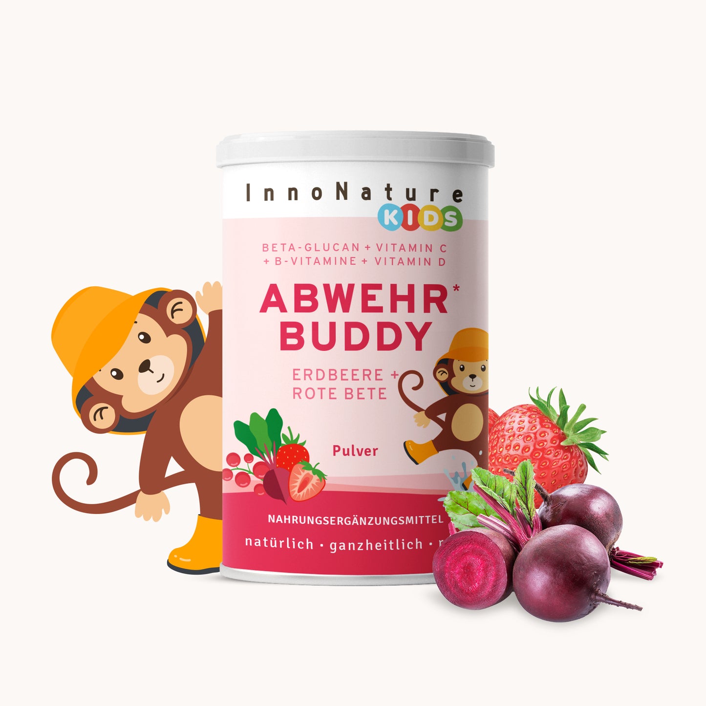 Abwehr Buddy Pulver Erdbeere + Rote Bete
