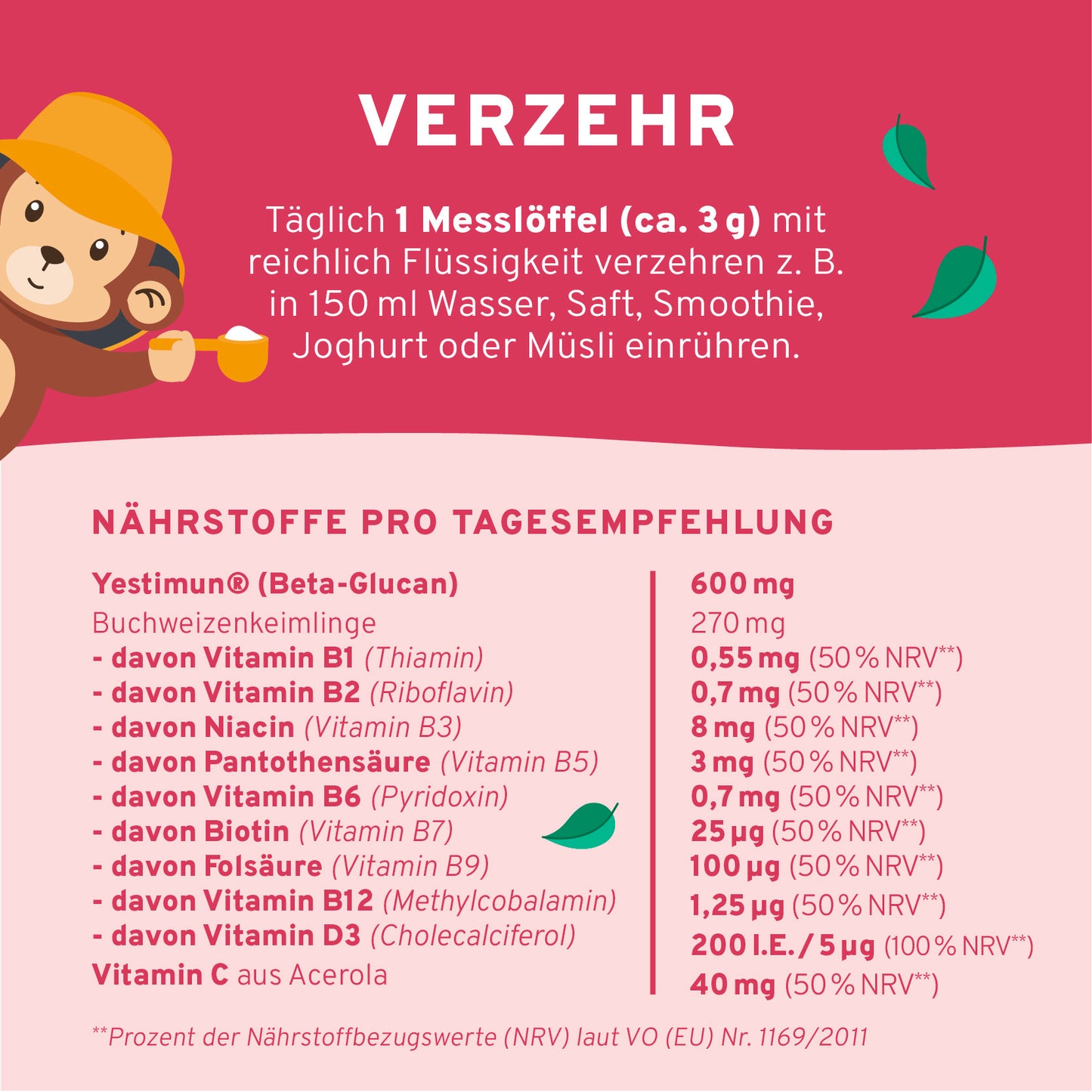 Abwehr Buddy Pulver Erdbeere + Rote Bete