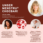 Menstru® Chocbar: Veganer Schokoladenriegel mit Vitamin B6, Eisen und Maca
