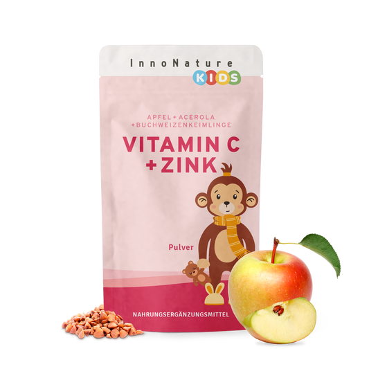  Vitamin C + Zink Kids Pulver: Apfel + Acerola + Buchweizenkeimlinge