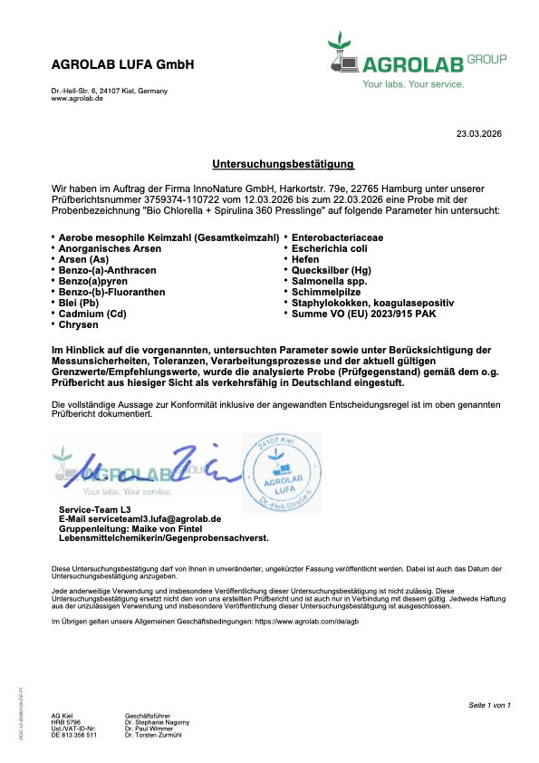 Bio Chlorella + Spirulina Presslinge