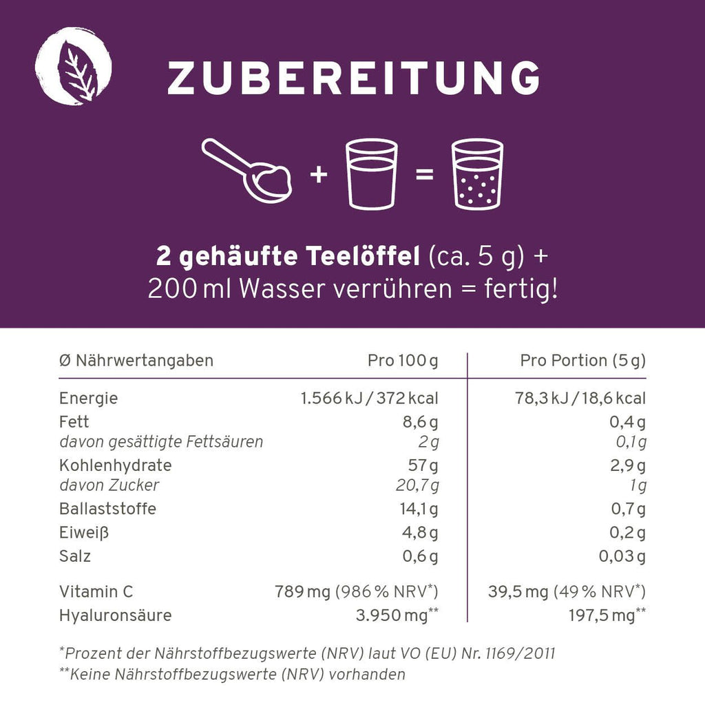 Açaí Beauty: Antioxidantienshake mit Hyaluronsäure