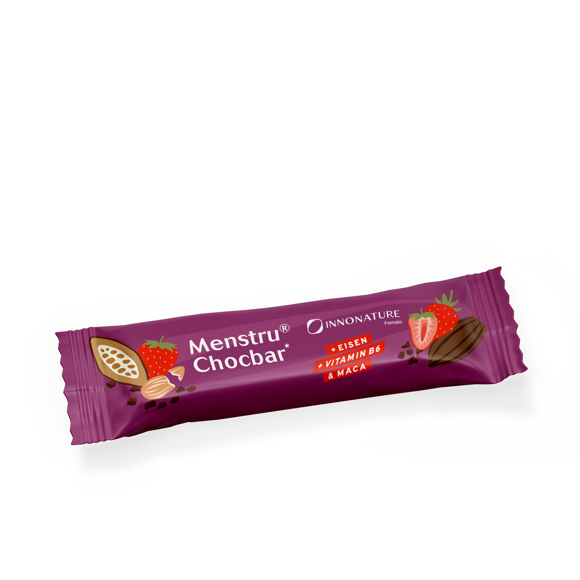 Menstru® Chocbar: Veganer Schokoladenriegel mit Vitamin B6, Eisen und Maca