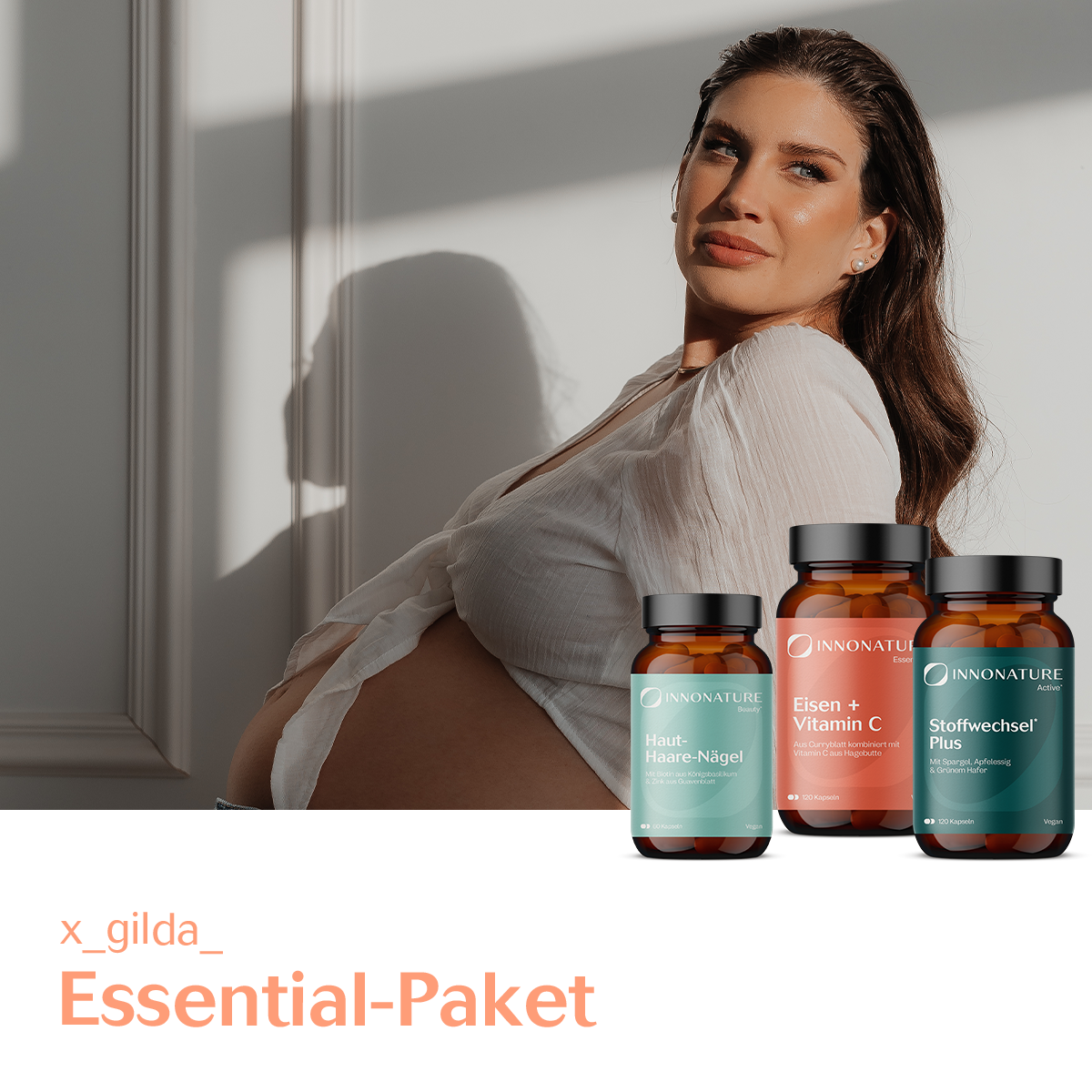 InnoNature Pakete 1x Vorrat (1x Haut-Haare-Nägel, 1x Eisen, 1x Stoffwechsel Plus) x_gilda_-Essentials-Paket