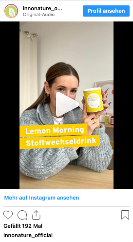 Instagram Reel zu Lemon Morning Stoffwechseldrink