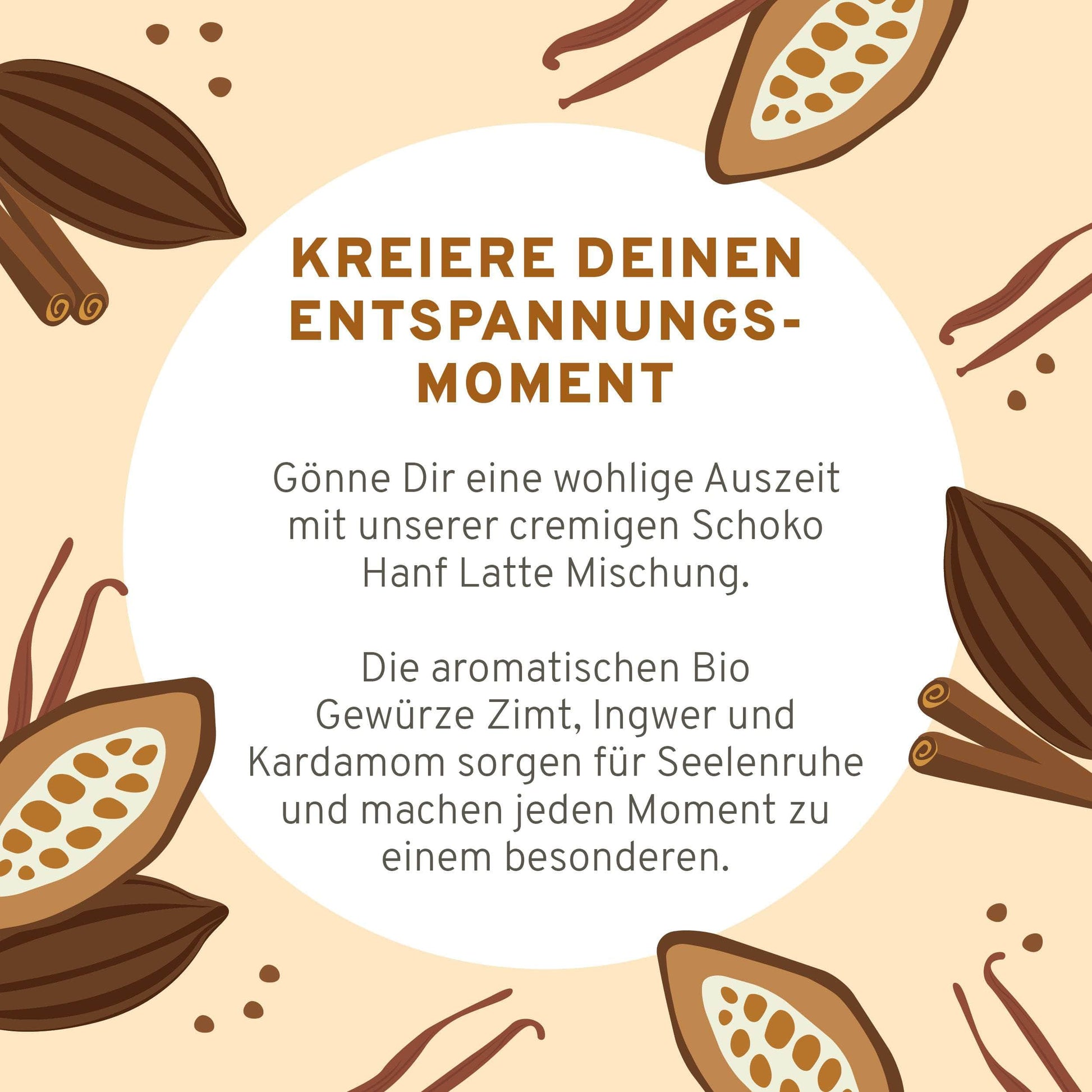 InnoNature Getränkepulver 18g Mini Bio Schoko Hanf Latte