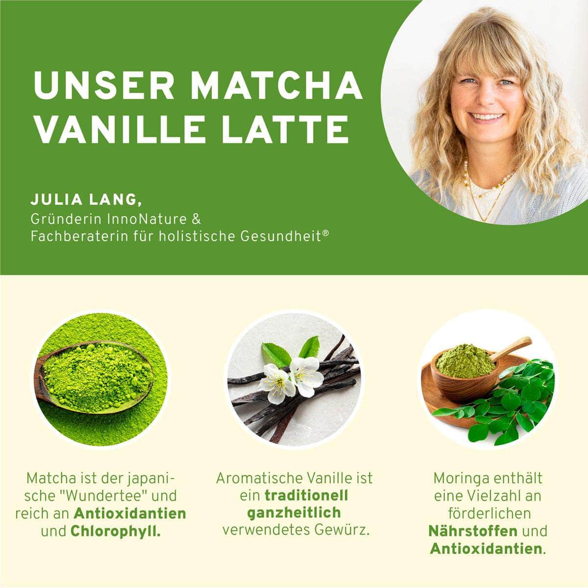 InnoNature Getränkepulver Bio Matcha Vanille Latte