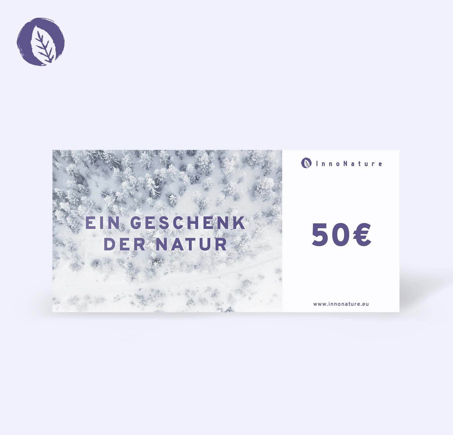 InnoNature Gift Cards €50.00 Winterdesign 2 PDF Gutschein zum SELBSTAUSDRUCKEN
