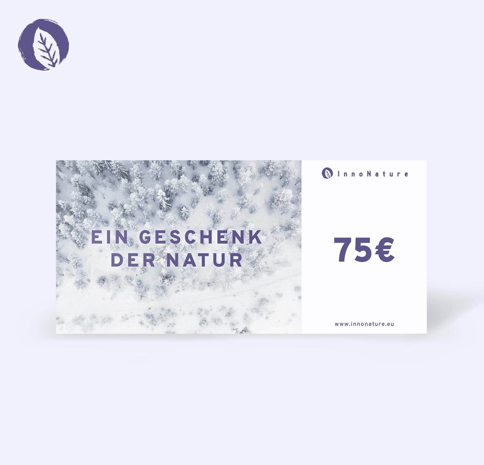 InnoNature Gift Cards €75.00 Winterdesign 2 PDF Gutschein zum SELBSTAUSDRUCKEN