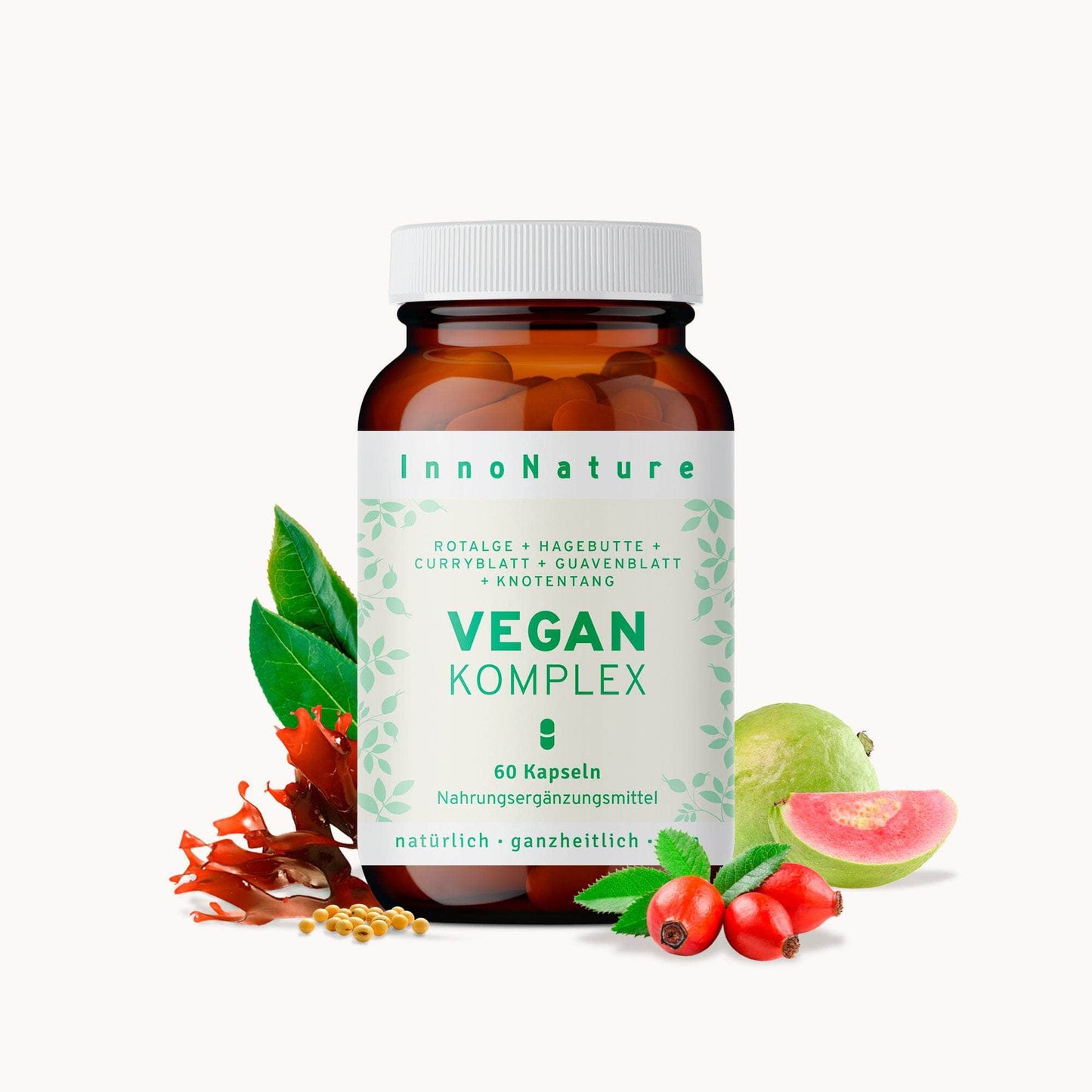 InnoNature Kapseln 1x Monatsvorrat (60 Kapseln) Vegan Komplex Kapseln