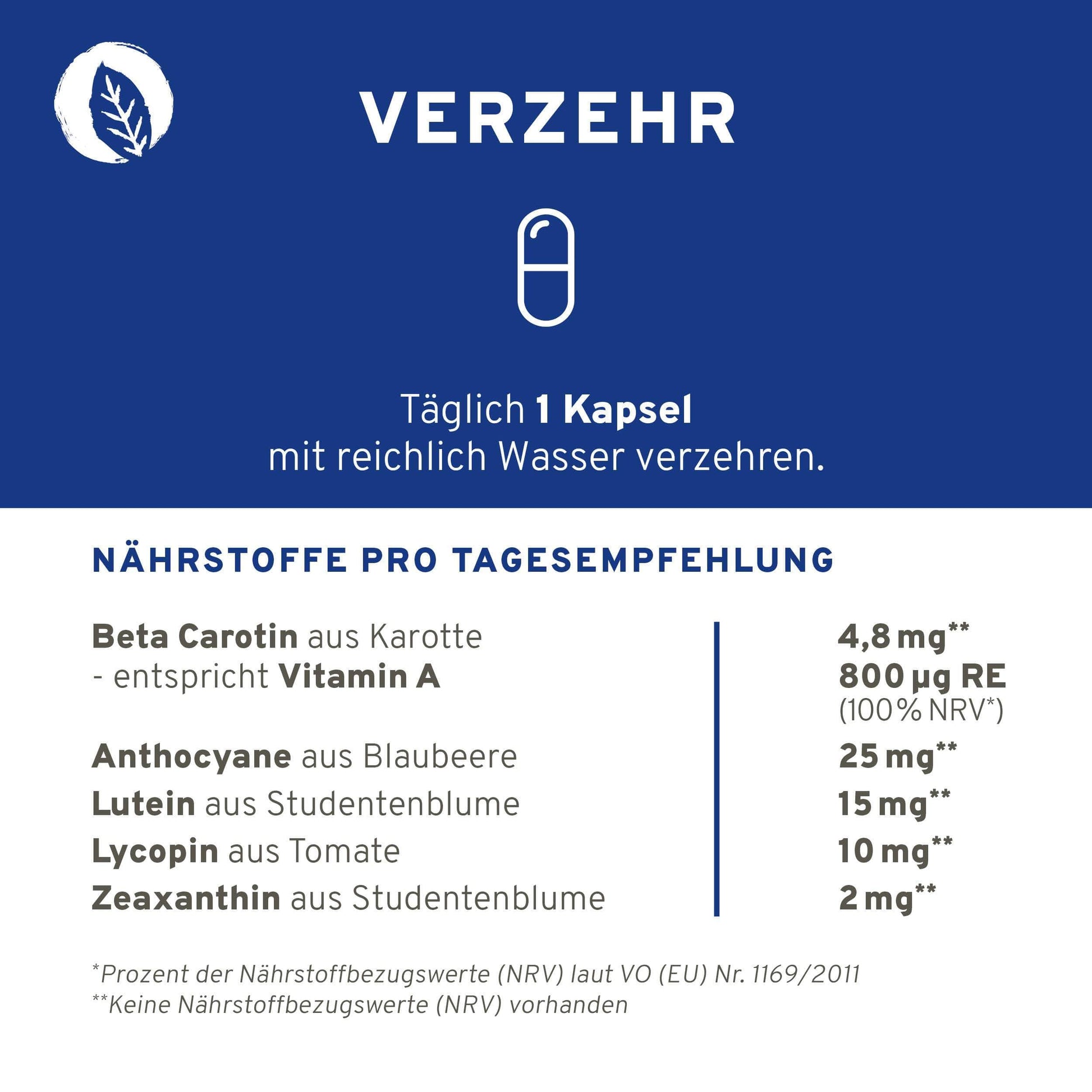 InnoNature Kapseln 1x Zweimonatsvorrat (60 Kapseln) Sehkraft Kapseln