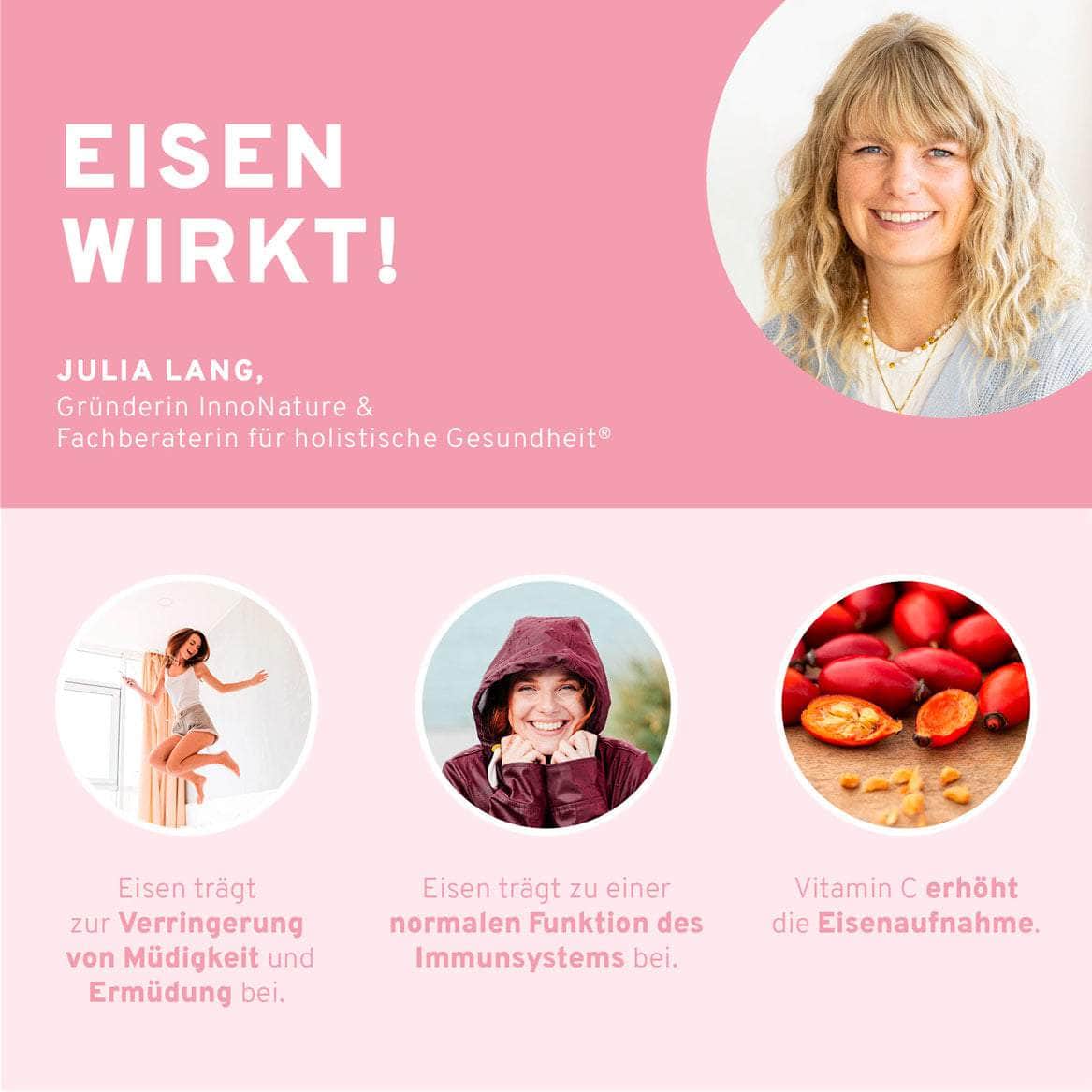 InnoNature Kapseln Eisen Kapseln (2-Monatsvorrat)