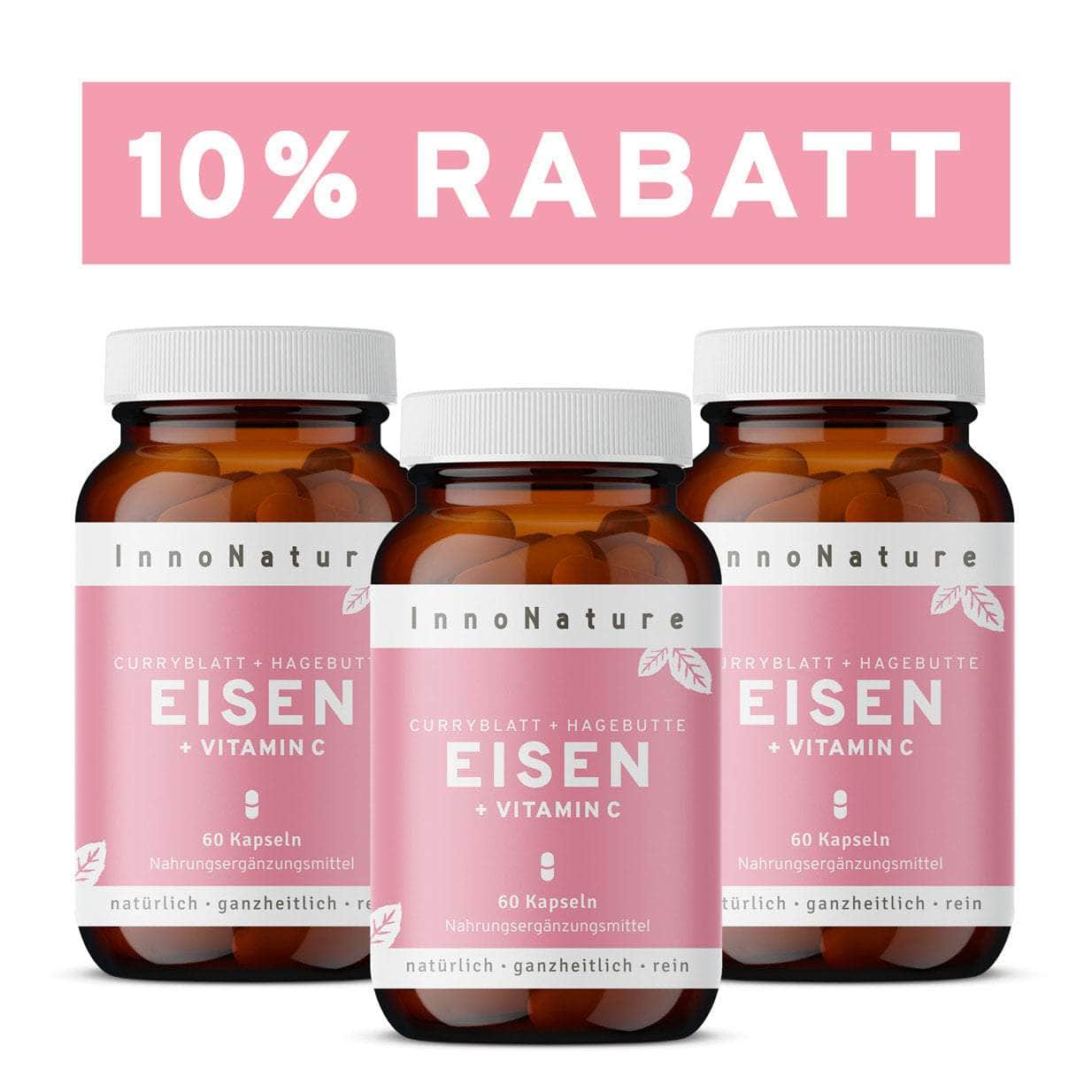 InnoNature Kapseln Eisen Kapseln (2-Monatsvorrat)