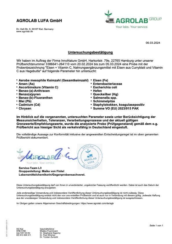 InnoNature Kapseln Eisen Kapseln (2-Monatsvorrat)