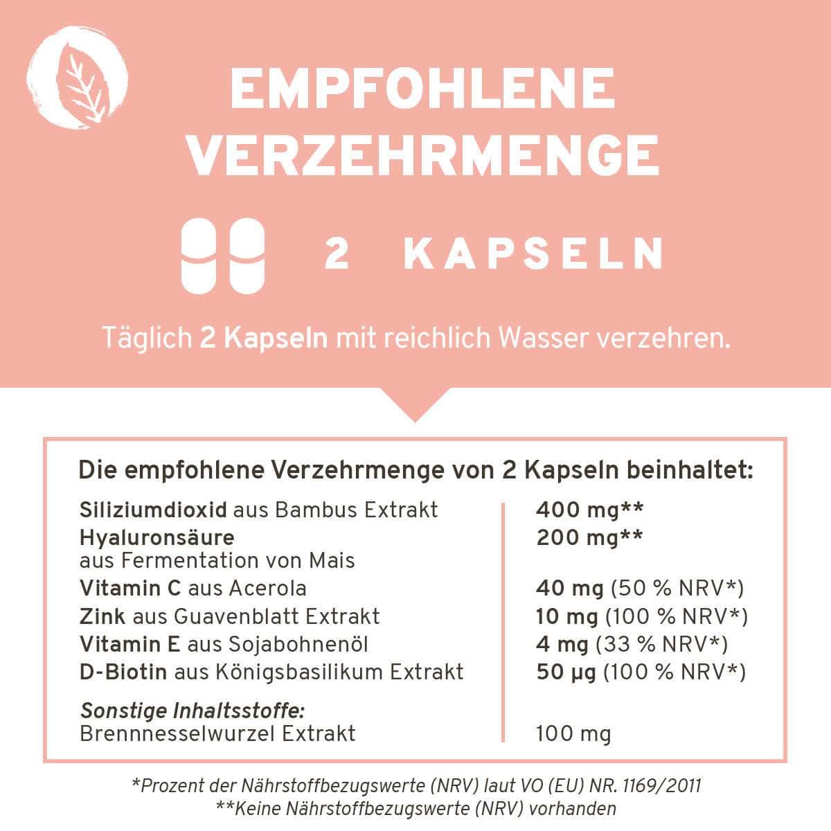 InnoNature Kapseln InnoRefill: Haut-Haare-Nägel Kapseln im Nachfüllbeutel