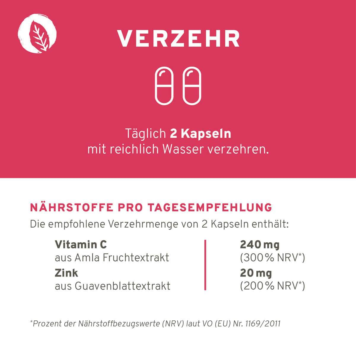 InnoNature Kapseln Vitamin C + Zink 60 Kapseln