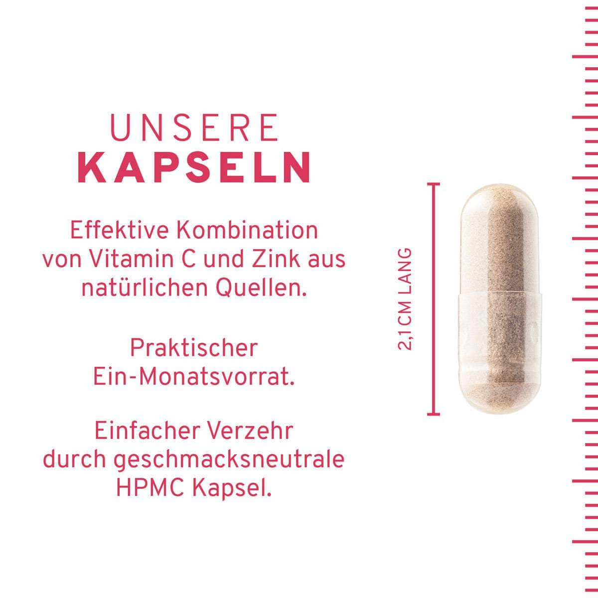 InnoNature Kapseln Vitamin C + Zink 60 Kapseln