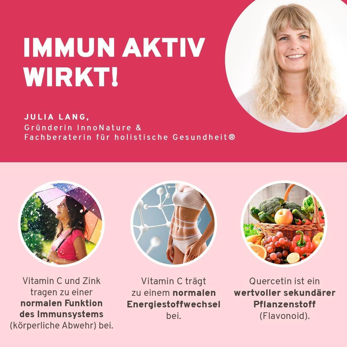 InnoNature Pakete 1x Vorrat (1x Immun Aktiv Kapseln, 1x Mikrobiom Flora Kapseln, 1x Bio Lemon Morning) muttiversum-Essential-Paket