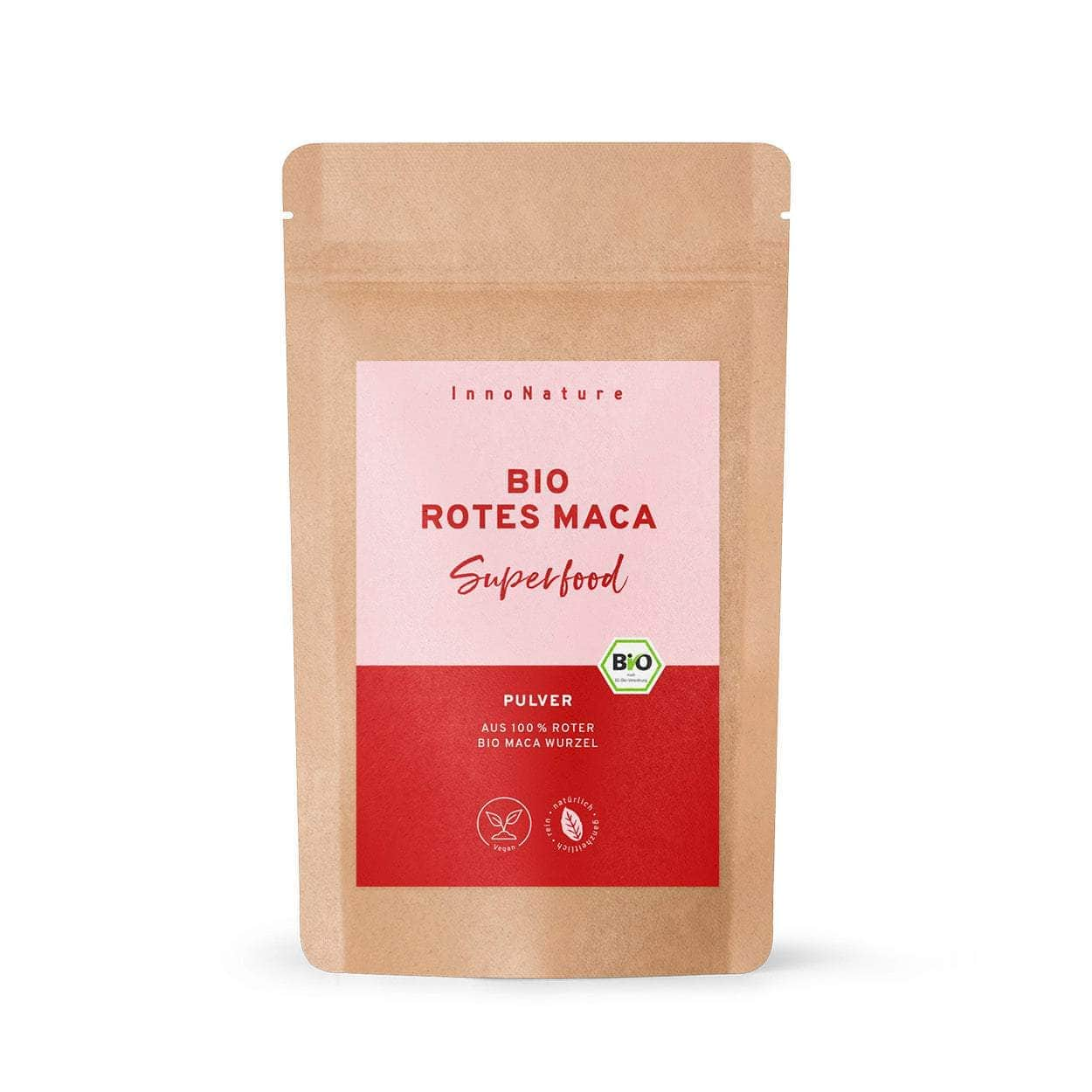 InnoNature Pulver 1x 200g Pulver Bio Rotes Maca Pulver