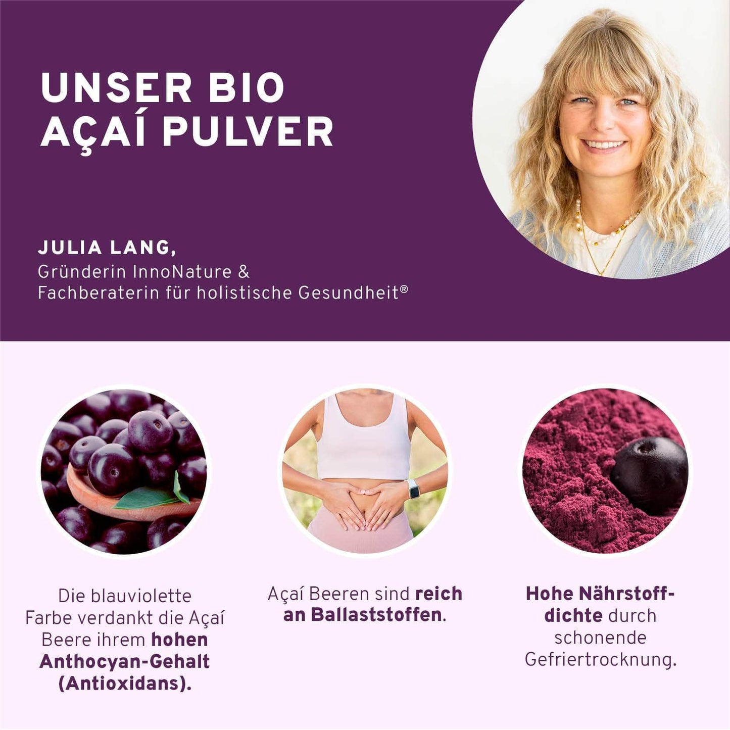 InnoNature Pulver Bio Açaí Pulver