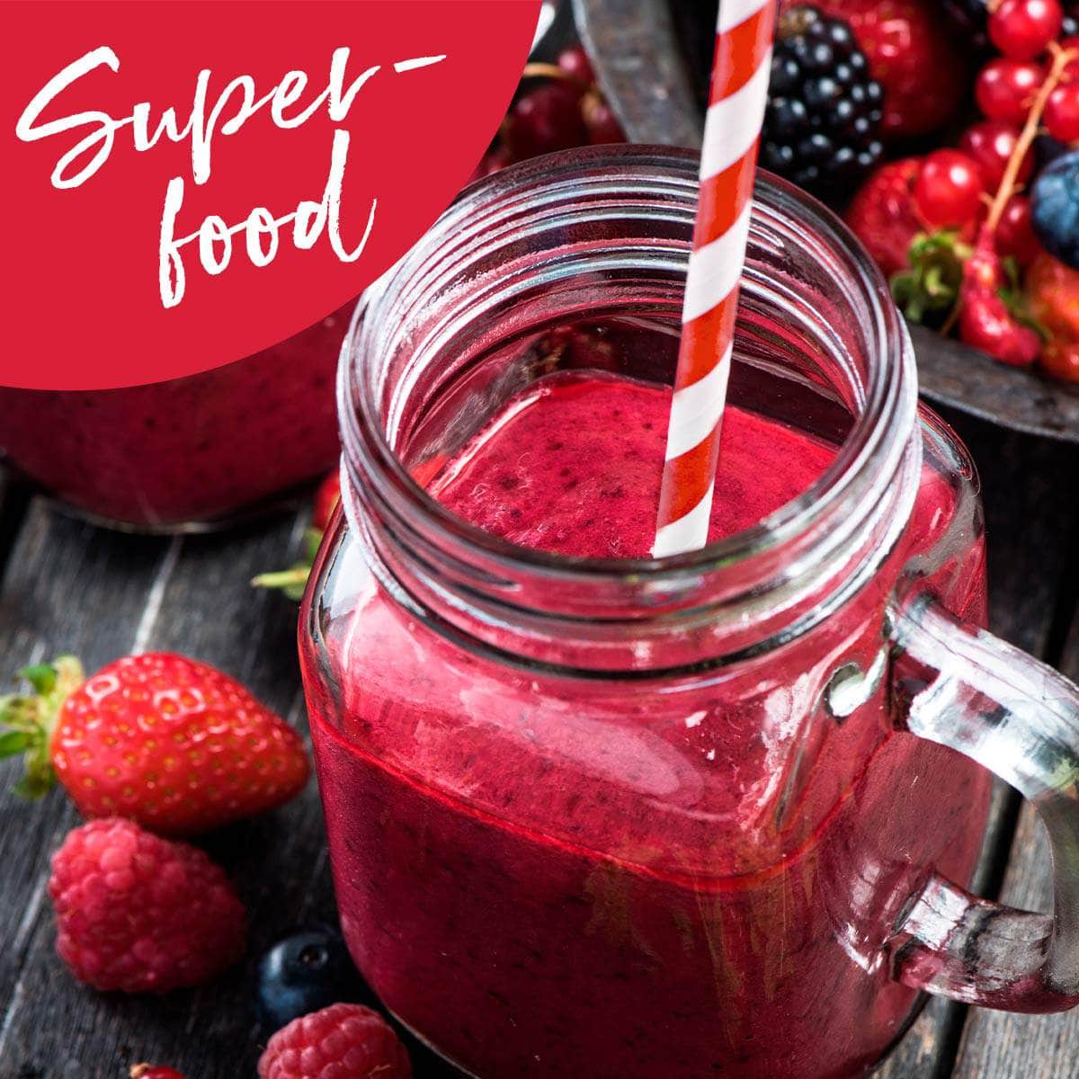 InnoNature Pulver Bio Happy Berry Superfood Pulver: Antioxidantienshake aus Beeren