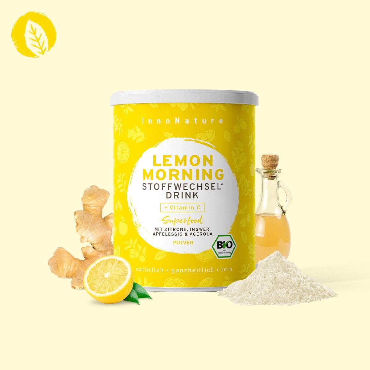 InnoNature Pulver Bio Lemon Morning: Stoffwechseldrink mit Vitamin C