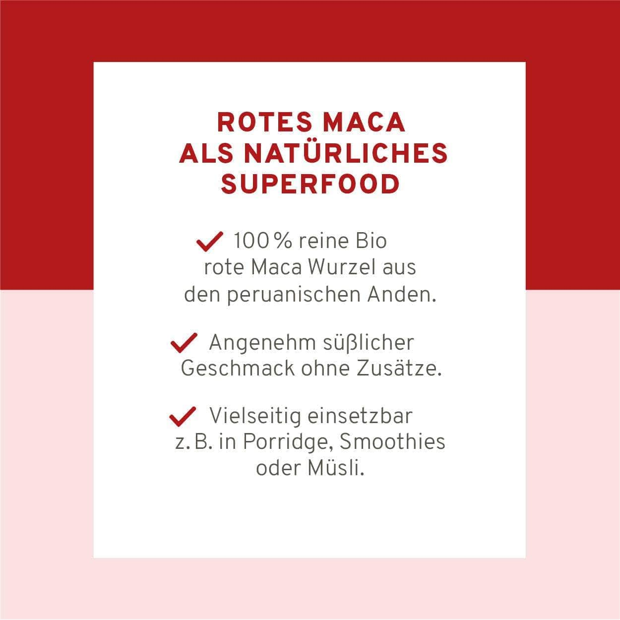 InnoNature Pulver Bio Rotes Maca Pulver