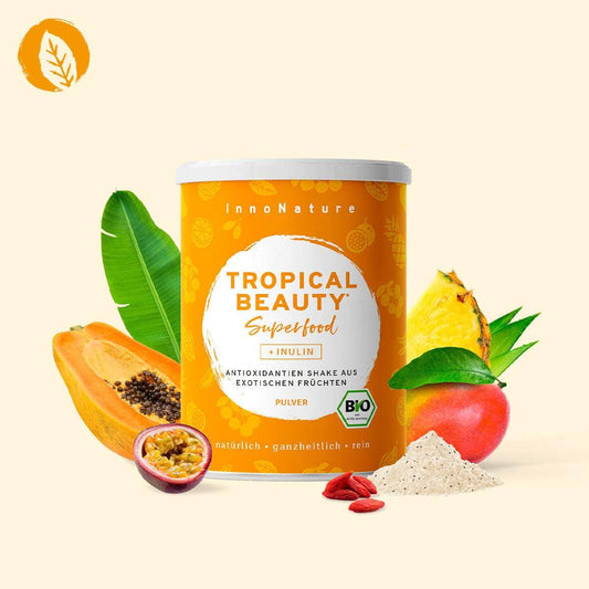 InnoNature Pulver Bio Tropical Beauty Superfood Pulver: Antioxidantienshake aus exotischen Früchten