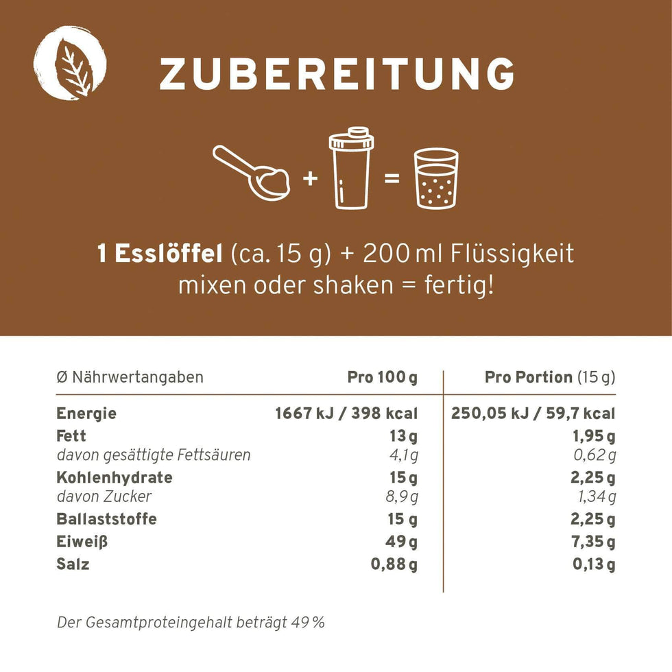 InnoNature Pulver Bio Veganer Protein Mix Haselnuss