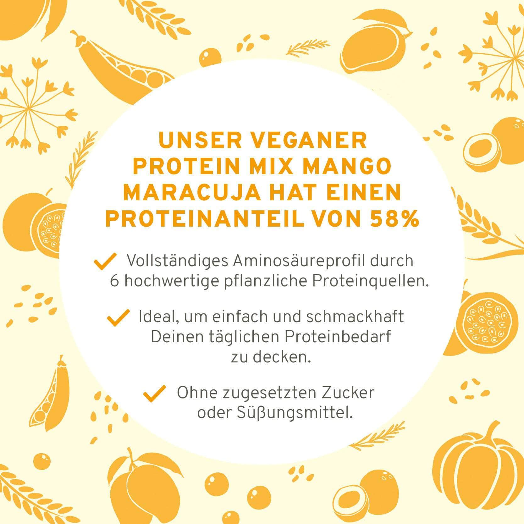 InnoNature Pulver Bio Veganer Protein Mix Mango Maracuja